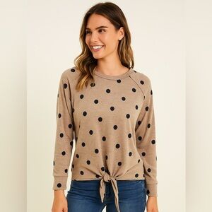 NEW! Perch by Blu Pepper Polka Dot Tie Top